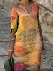 Sabrina | Dames Zomer Elegant Gesneden Midi Jurk