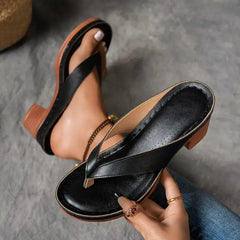 Mia | Dames Orthopedische Instap Sandalen Met Hak
