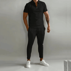 Anthony | Heren Tweedelig Set met Ritssluiting Shirt