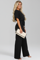 Natalie | Dames Bindgordel Wide-Leg Klassiek Jumpsuit
