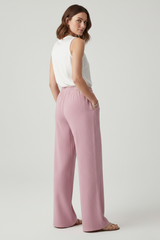 Julia | Dames casual Palazzo-broek met elastische tailleband en zijzakken