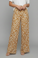 Amira | Dames casual Palazzo-broek met bloemenpatroon en wijd been