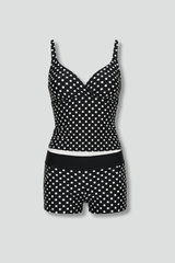 Delaney | Dames Tankini Set met Wrap-Top en Shorts