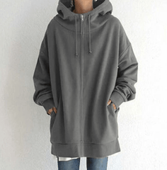 Jocelyn | Dames Oversized Casual Hoodie met Ritssluiting