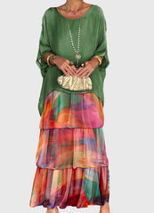Evelyn | Dames Boho Gelaagde Maxi Shorts Jurk
