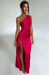 Nora | Dames Asymmetrische One-Shoulder Maxi Jurk met Hoge Split