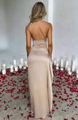 Nora | Dames Asymmetrische One-Shoulder Maxi Jurk met Hoge Split