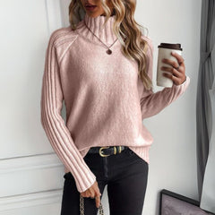 Elin | Dames Coltrui Grofgebreide Turtleneck Sweater Raglanmouw