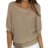 Anna | Dames Gebreide Oversized V-hals Sweater Women Comfortabele Trui