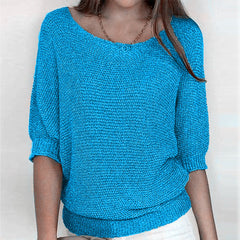 Anna | Dames Gebreide Oversized V-hals Sweater Women Comfortabele Trui