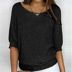Lotte | Dames Gebreide Relaxed-Fit Ronde Hals Pullover Trui