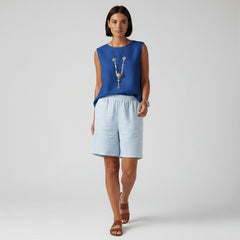 Olivia | Dames Gestreepte Relaxed-Fit Casual Shorts Elastische Taille