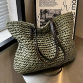 Anna | Dames Gevlochten Bohemian Straw Tote Bag Groot