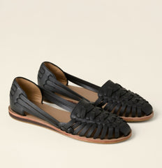 Sophie | Dames Gevlochten Instap Platte Sandalen Gesloten Teen