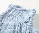 Julia | Dames Grofgebreide Coltrui Knit Sweater Kabelpatroon Losse Pasvorm