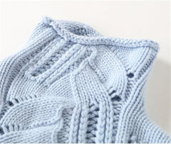 Julia | Dames Grofgebreide Coltrui Knit Sweater Kabelpatroon Losse Pasvorm