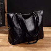 Sophie | Dames Grote Vintage Leren Tote Bag Klassieke Schoudertas