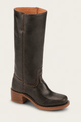 Nina | Dames Kniehoge Leren Slim-Fit Laarzen Gestructureerde Zool