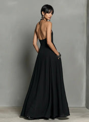 Femke | Dames Linnen Halter Maxi Jurk