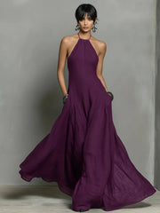 Femke | Dames Linnen Halter Maxi Jurk
