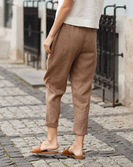 Sophie | Dames Linnen Relaxed-Fit Harem Broek