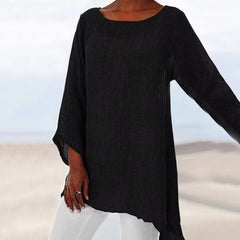 Sanne | Dames Luchtig Linnen Oversized Longsleeve Top