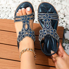 Elin | Dames Orthopedische Boho Strass Zomer Sandalen