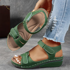 Yara | Dames Orthopedische Klittenband Sleehak Sandalen