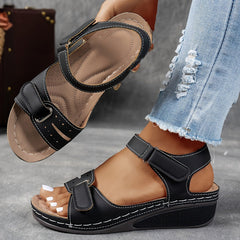 Yara | Dames Orthopedische Klittenband Sleehak Sandalen