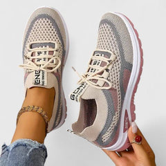 Sara | Dames Orthopedische Vetersluiting Mesh Wandelsneakers