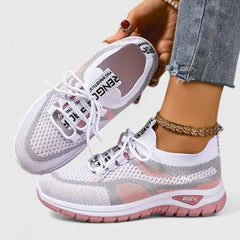 Sara | Dames Orthopedische Vetersluiting Mesh Wandelsneakers