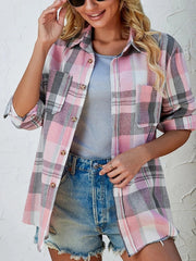 Mila | Dames Oversized Geruit Flanel Cardigan Overhemd Lange Mouw