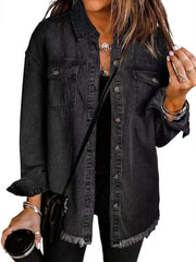Lotte | Dames Oversized Spijkerjack Klassieke Quilted Jacket Women Denim