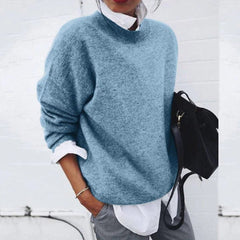 Emma | Dames Oversized Zachte Knit Sweater Ronde Hals Wintertrui