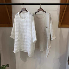 Sophie | Dames Relaxed-Fit Linnen Tunic met Opgestikte Zakken