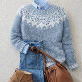 Olivia | Dames Relaxed-Fit Nordic Fair Isle Gebreide Sweater