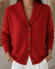 Tessa | Dames Relaxed-Fit Polokraag Knoopsluiting Gebreide Cardigan