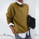 Fleur | Dames Relaxed-Fit Ronde Hals Cashmere Blend Trui
