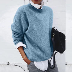Fleur | Dames Relaxed-Fit Ronde Hals Cashmere Blend Trui