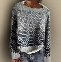 Nina | Dames Relaxed-Fit Ronde Hals Gebreide Knit Sweater Grof Patroon