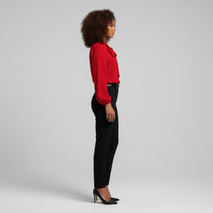 Sophie | Dames Relaxed-Fit Strikjes Blouse met Lange Mouwen