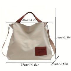 Yara | Dames Ruime Canvas Tote Bag Verstelbare Schoudertas
