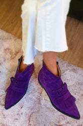 Nora | Dames Suède Fransen Puntneus Ankle Boots
