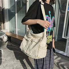 Lisa | Dames Vintage Canvas Tote Bag Verstelbare Schoudertas