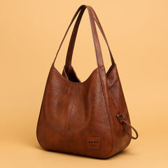 Lisa | Dames Vintage Leren Schoudertas Ruime Hobo Handtas