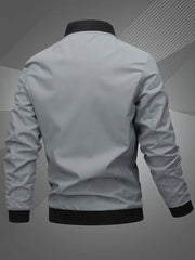 Thijs | Heren Casual Polyester Bomberjack met Baseballkraag
