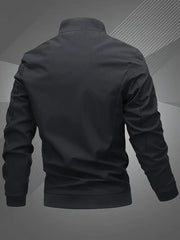 Thijs | Heren Casual Polyester Bomberjack met Baseballkraag