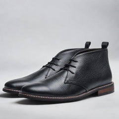 Lars | Heren Chukka Mens Boots Klassieke Veterschoenen Leren Enkellaarzen