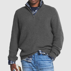 Daan | Heren Gebreide Quarter-Zip Pullover Sweater