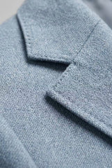 Lars | Heren Grijsblauwe Two-Piece Set Slim-Fit Formeel Pak